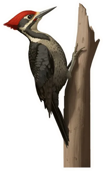 Woodpecker, a paper cut-out