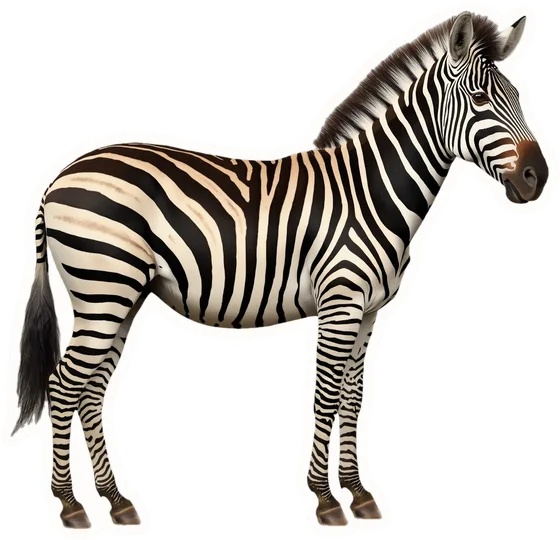 Zebra, a paper cut-out
